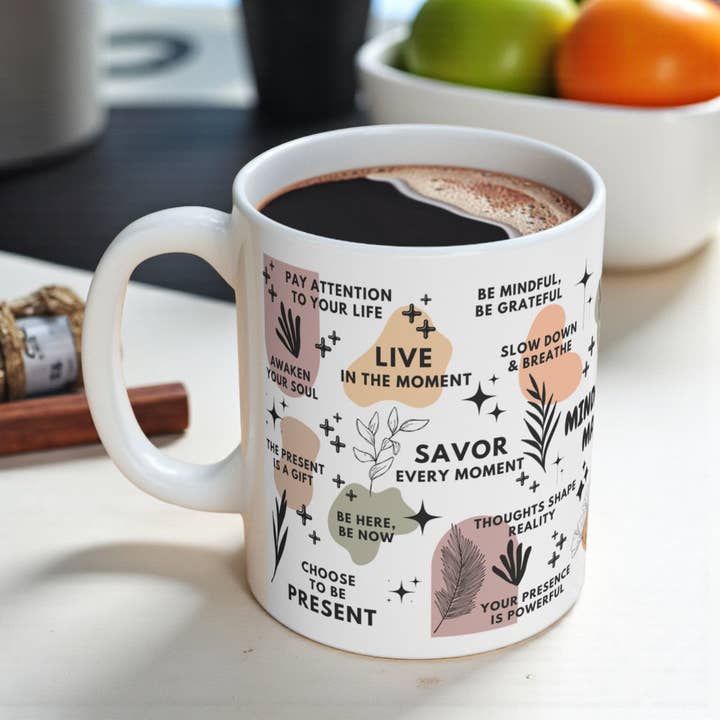 EMESLY - Wholesale Coffee Mug - Mindfulness Matters Motivational Coffee Mug Gift; 11oz/15oz1