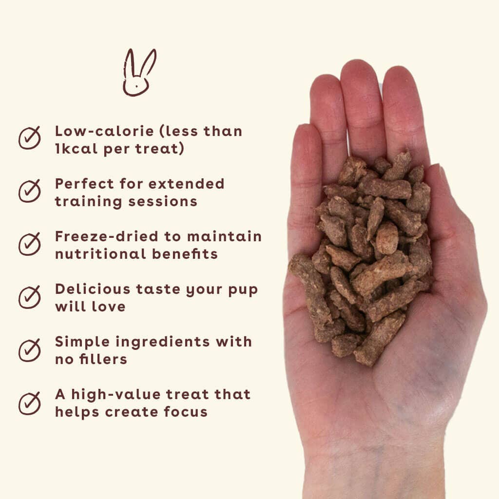 Pupford - Wholesale Pet Treats - Dog - Freeze Dried Rabbit Training Treats 2oz1