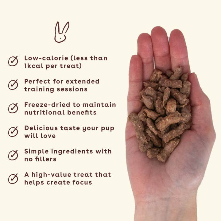 Pupford - Wholesale Pet Treats - Dog - Freeze Dried Rabbit Training Treats 2oz1