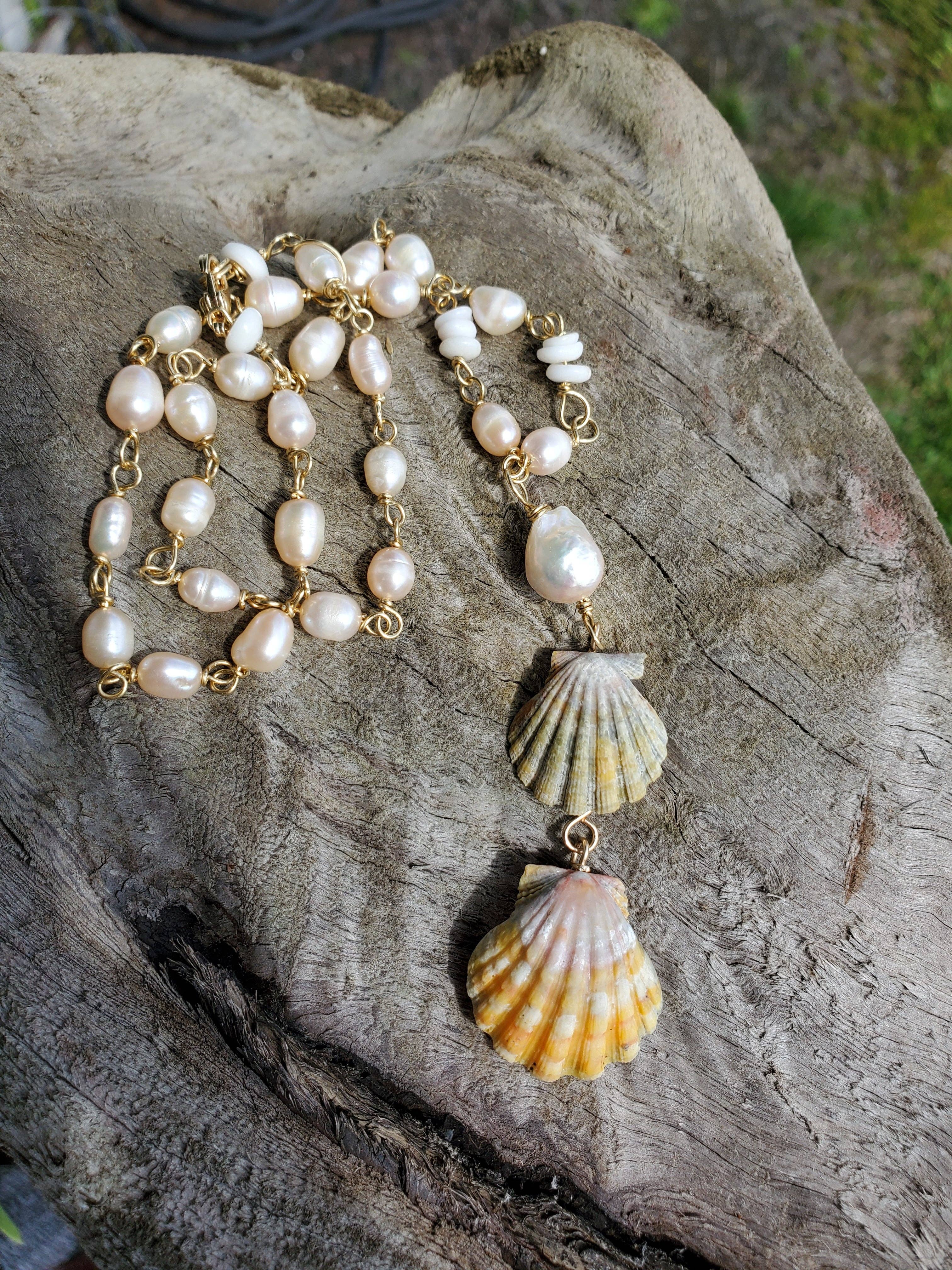 Sassy Wahine Designs - Wholesale Pendant/Charm Necklace - Sunrise & Fresh Water Pearls1