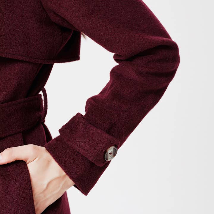 Smart and Joy - Wholesale Trench Coat - Women's - Wool coat with wide shutters30