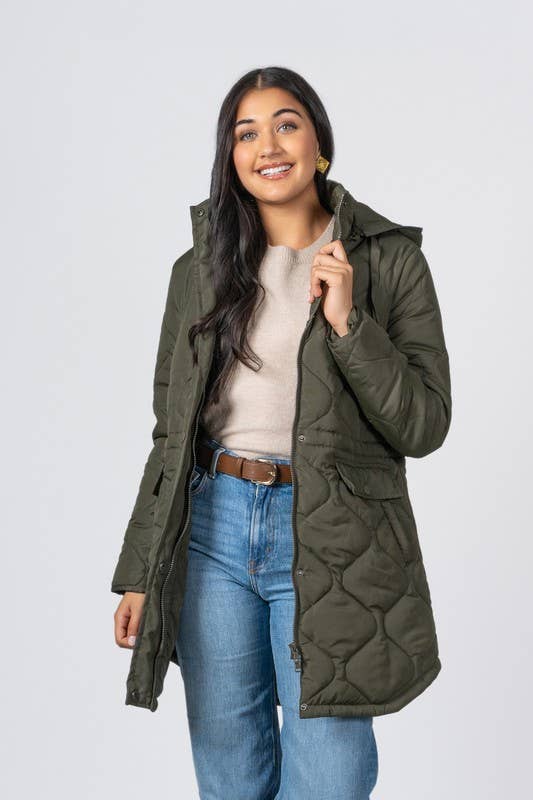 Vanilla Monkey – Blusão - Mulher por atacado – Casaco Comprido Acolchoado com Capuz para Júnior5