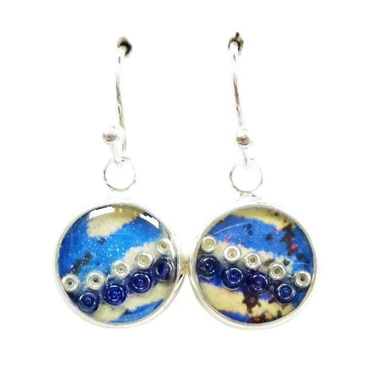 Short Drop Earrings, Sterling Silver - Agenda for wholesale by Nimanoma