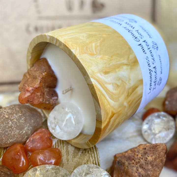 Lit Up, Ireland - Wholesale Jar/Filled Candle - Fire and Ice Soul Candle - Lemongrass and Ginger2