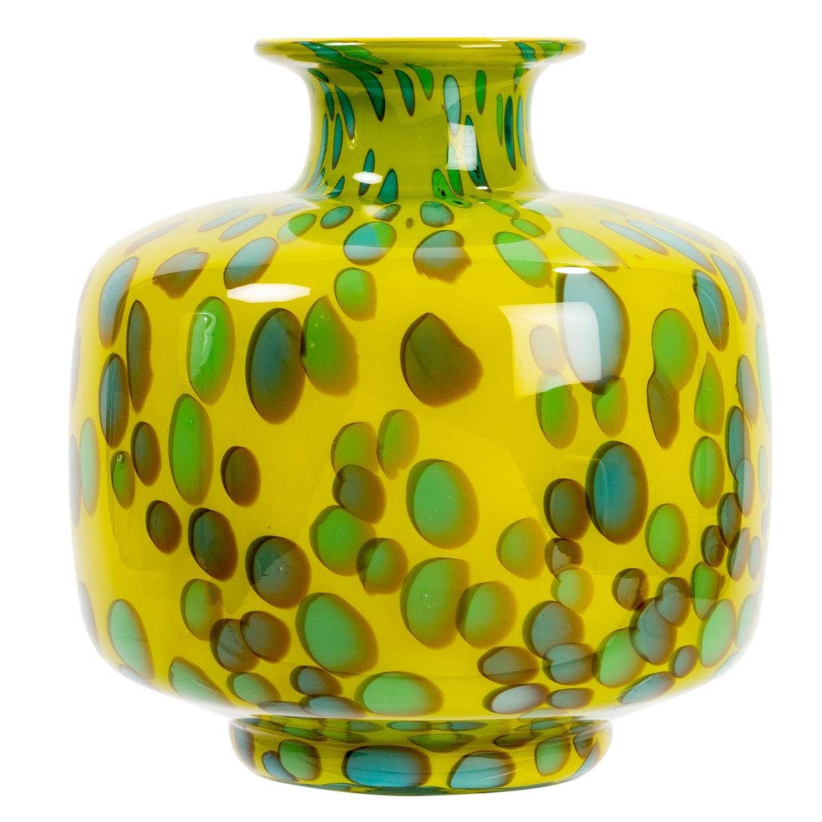 Truu Design - Wholesale Vase - Truu Design Bubble Glass Vase, Green/Yellow, 2 sizes4