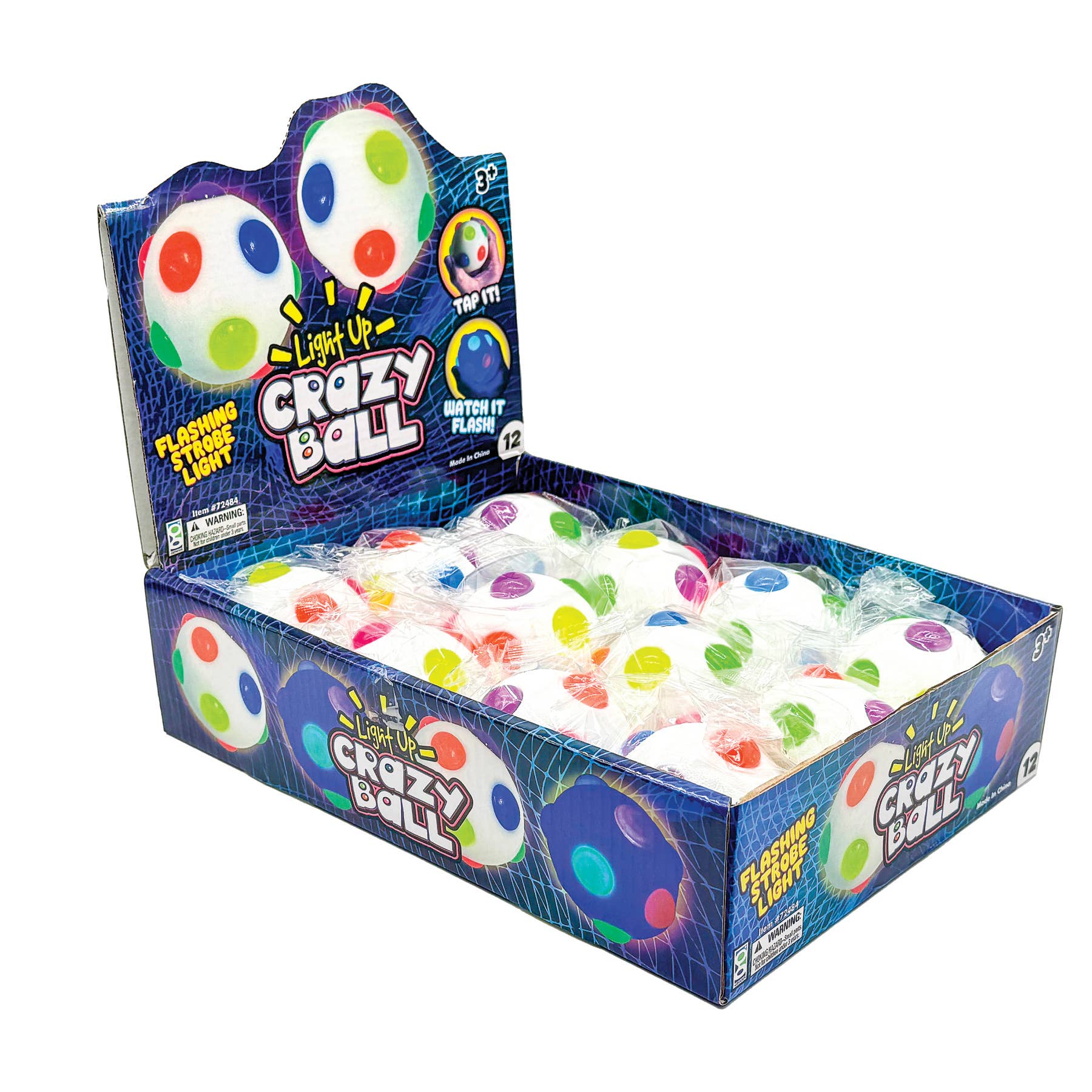Geddes - Wholesale Light-Up Toy - Kids & Baby - LIGHT UP CRAZY BALL 12/DSP2