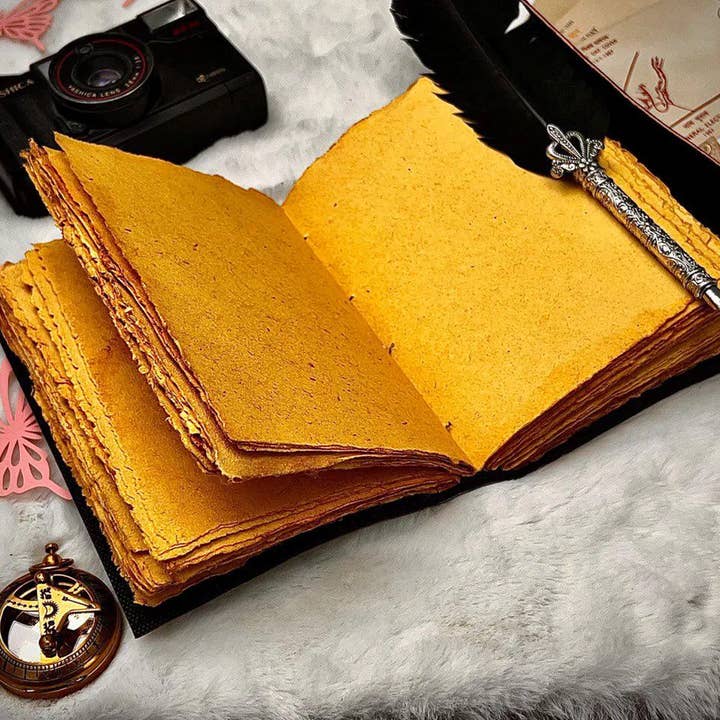 R K Handicrafts and Exporters - Wholesale Journal/Diary - Leather Journal Vintage Notebook with Harry potter Embossed