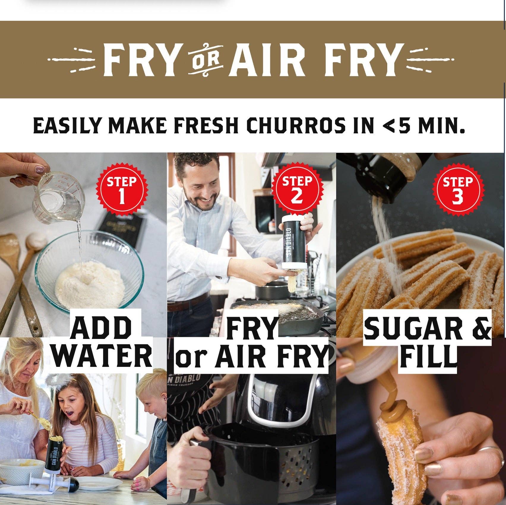 San Diablo Artisan Churros - Venta al por mayor Kit de cocina - Churro Fiesta en una caja: el mejor kit para hacer churros3