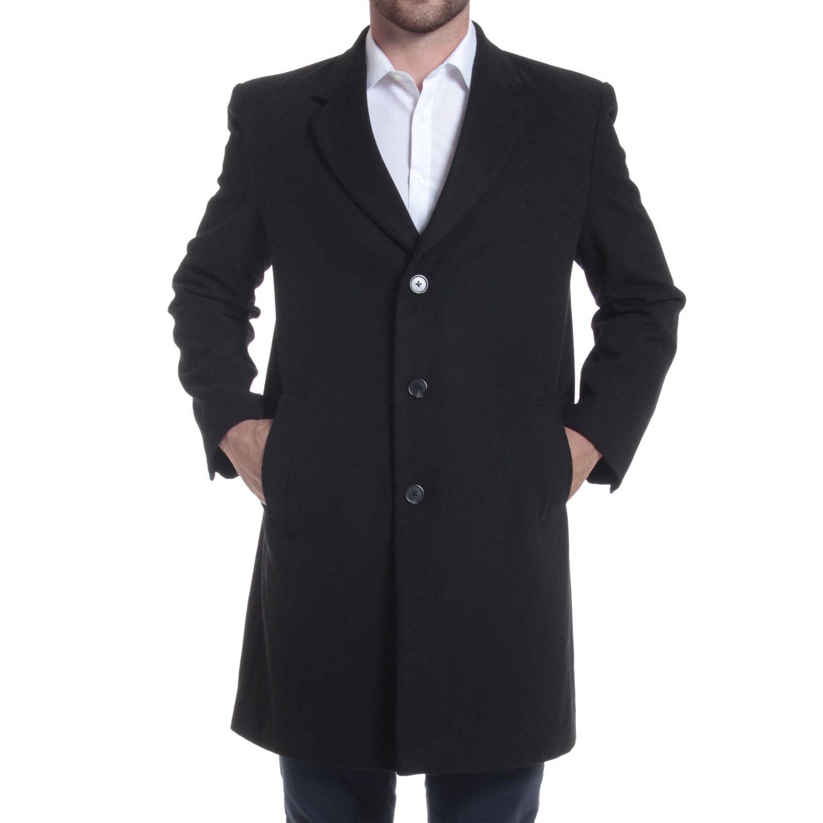 Alpine Swiss - Wholesale Trench Coat - Men's - Luke Wool Mens Tailored 37 Walker Jacket Top Coat Car Coat O2