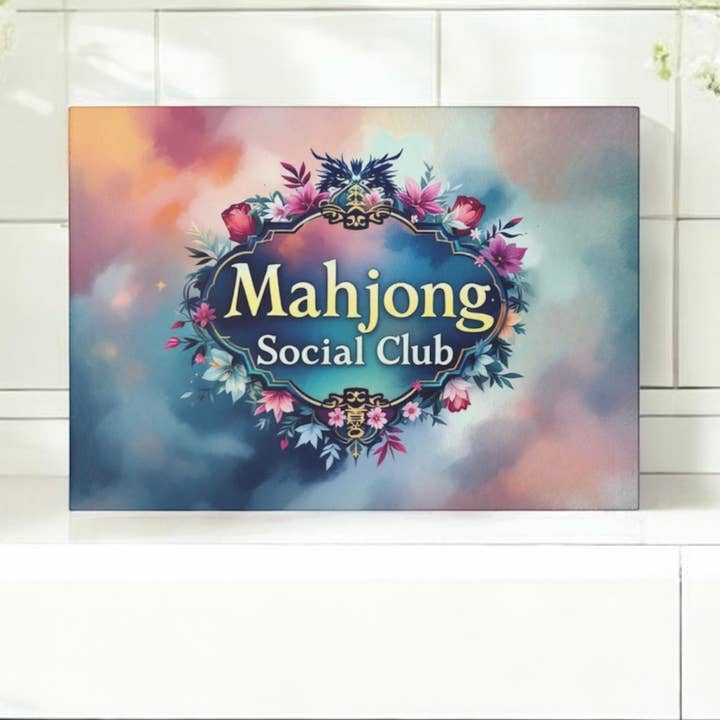 Mahjong Social Club Cutting Board for wholesale by Resinate By KS / by KRISTIN SMITH