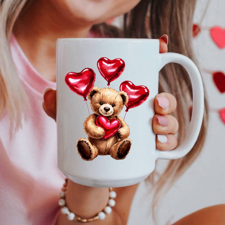 Mug and Mini - Wholesale Coffee Mug - Valentines day mug, Valentine mug, Teddy bear, Valentine