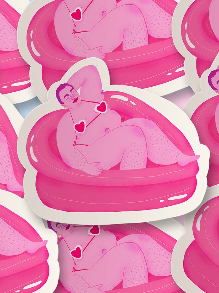 Heart pool - sticker for wholesale by Chiaralascura