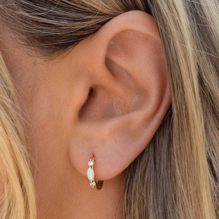 JacqMaria Jewelry - Wholesale Huggie Earrings - Aurora Huggies | Gold0