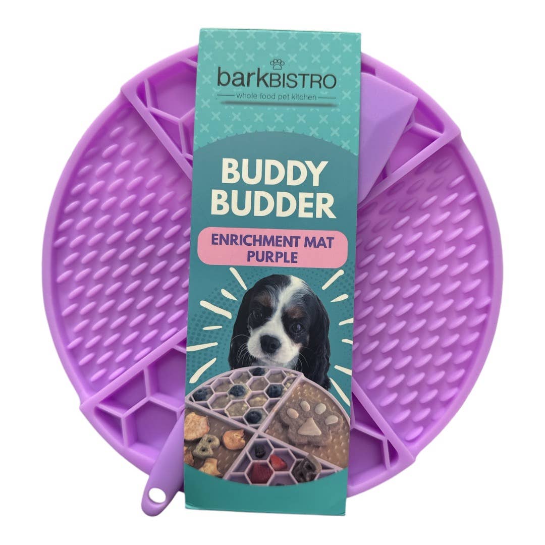 Bark Bistro - Wholesale Pet Food Mat - Dog - Turquoise  +  Pink Lickmats + Spatula (Purple OOS)1