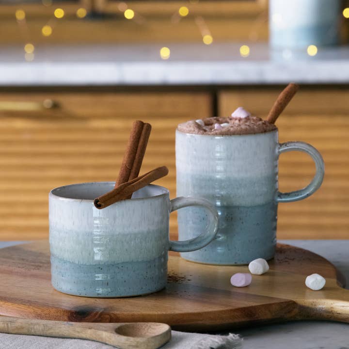 Denby - Wholesale Coffee/Tea Cup - Kiln Green by Denby Small Ridged Mug