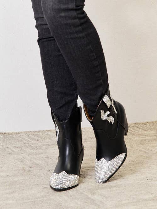 East Lion Corp Rhinestone Pointed Boots for wholesale by Fashion Quality Boutik