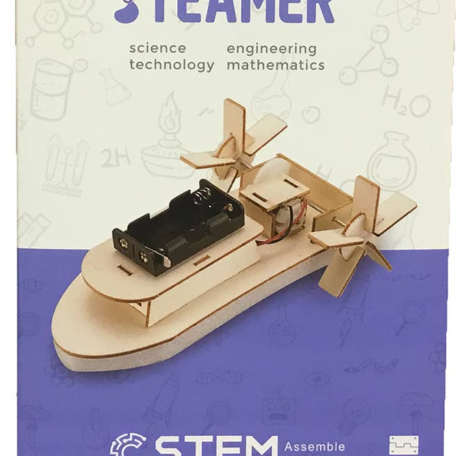 Paddle Steam Boat DIY STEM Construction Kit, Educational Toy for wholesale by Texas Toy Distribution