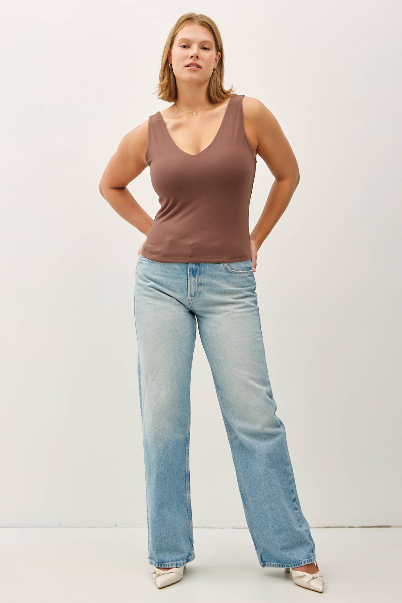 Be Cool - Wholesale Tank Top - Women's - PLUS [SOFT CORE] BASIC V-NECK F AND B TANK 17