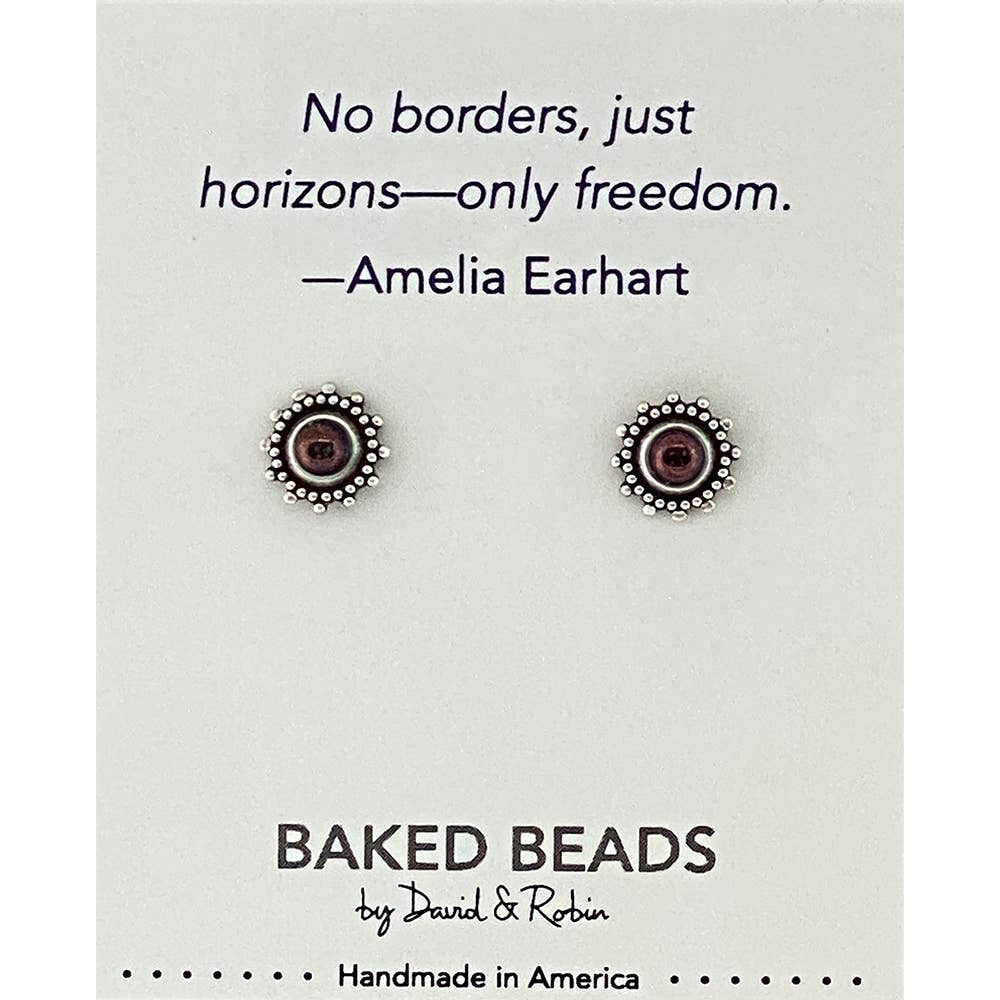 Baked Beads - Wholesale Stud/Post Earrings - Quotestone Post4