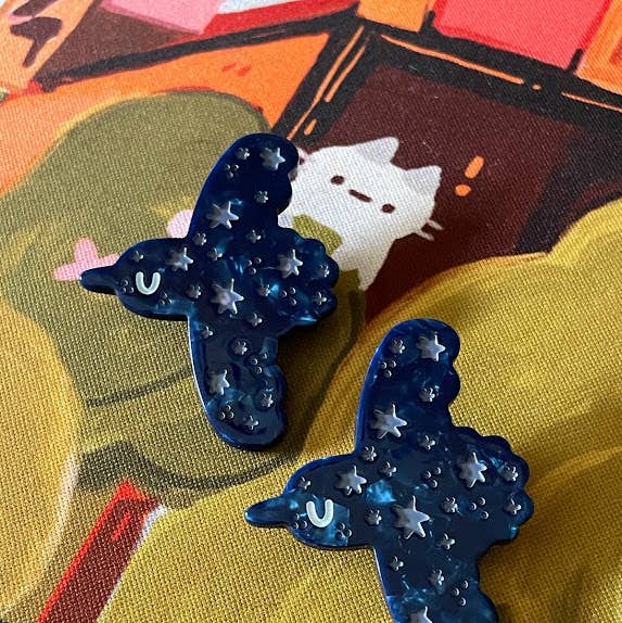 Paper Rat Illustrations - Wholesale Hair Clip - Women's - Raven Hair Clip Barrette