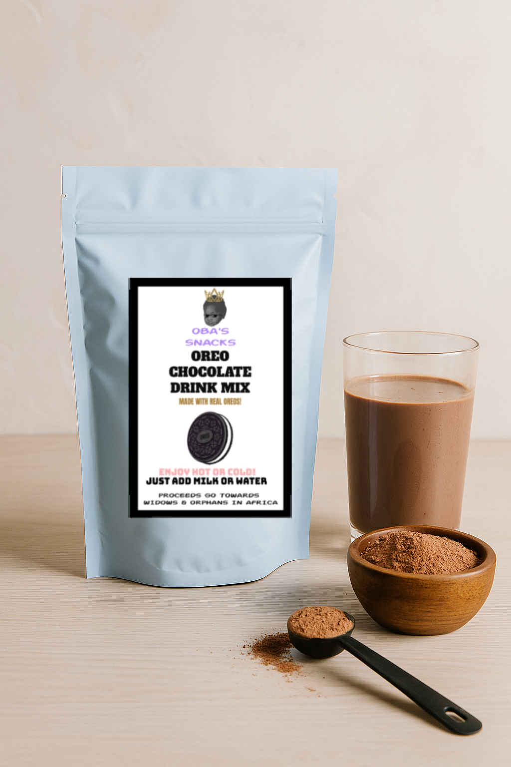 Maqoba - Wholesale Hot Cocoa Mix/Kit - Oreo flavored Chocolate Drink Mix (Enjoy Hot or Cold)1
