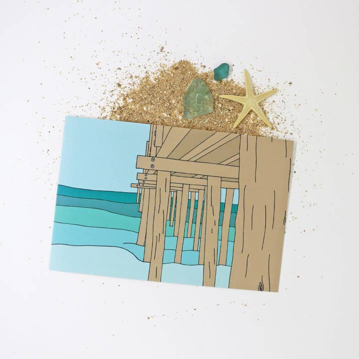 Pier Postcard for wholesale by The Salty Life Co.