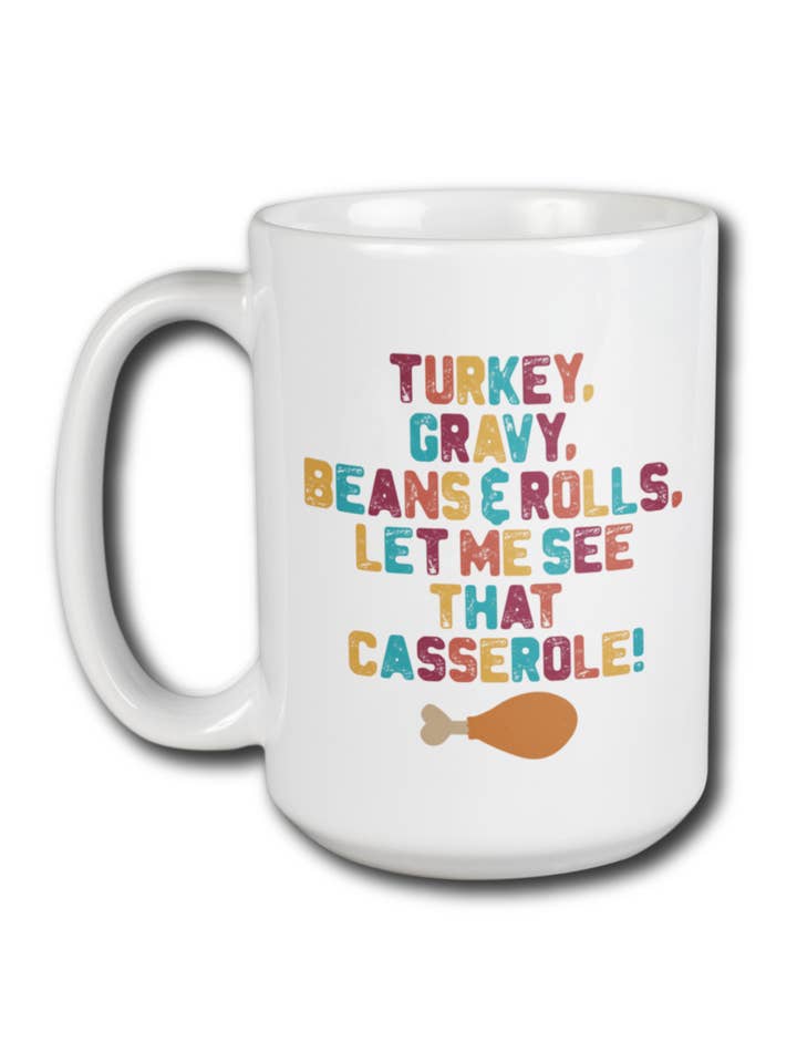 Tyrkiet, sovs, bønner og ruller. Lad mig se den gryderet! Krus for engroshandel hos Hectic Rebellion