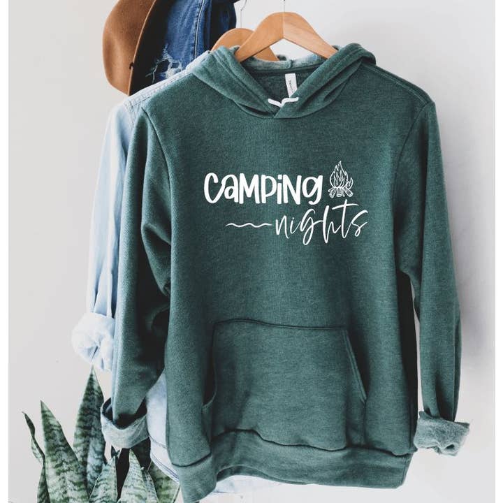 Tron Tron Graphic Wear - Vente Sweat à capuche – femme - Sweat à capuche Camping Nights #853