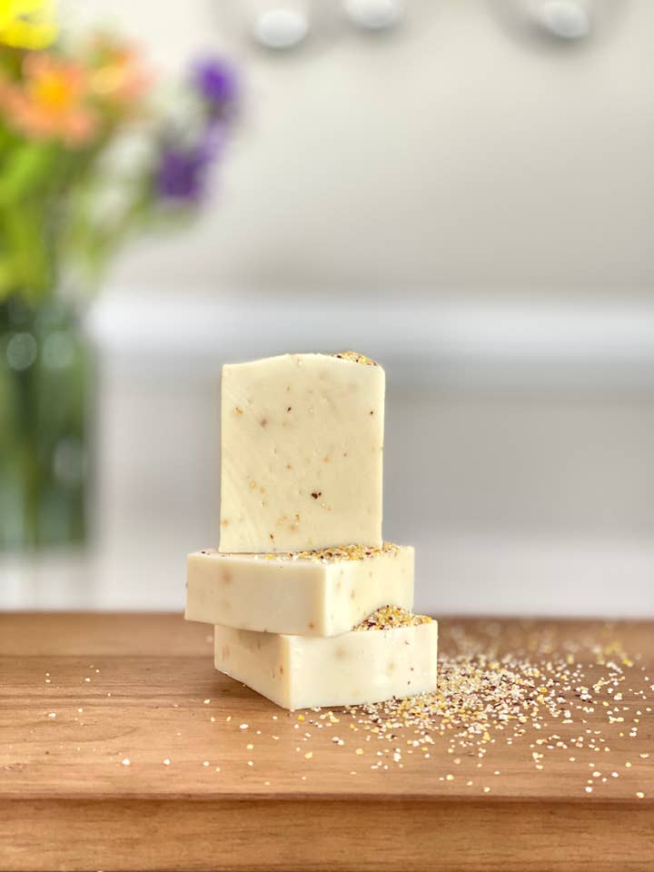 5 oz Palo Santo Jimmy Red Grits Handcrafted Soap for wholesale by Pluff Mud Mercantile