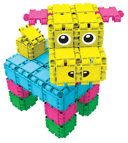 CLICS NV - Wholesale Building Set - Kids - Clics Bucket 8 in 1 - Glitter - made from recycled material11