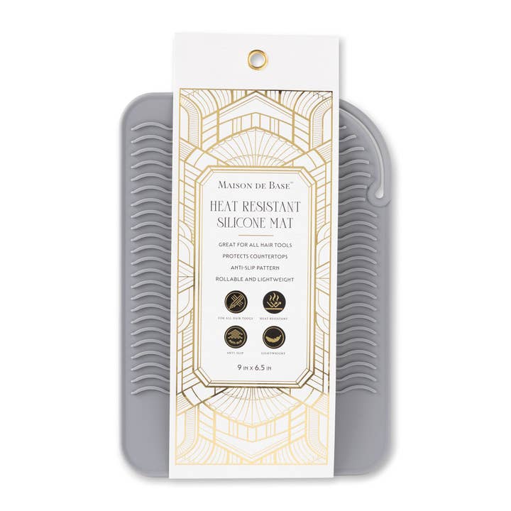 Core Home - Vente Ustensile/gadget de cuisine - Tapis Résistant à la Chaleur en Silicone - Gris