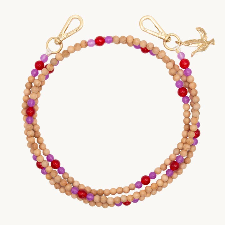 BANDOULIERE ARIELLE ROSE-ROUGE for wholesale by Louvini Paris