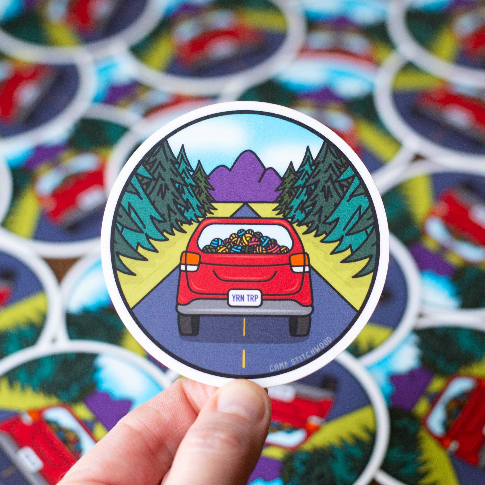 Camp Stitchwood - Wholesale Sticker - Yarn Trip Sticker1