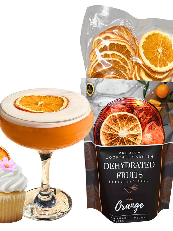 Dehydrated Orange Slices | 35± Slices | DRIED FRUITS for Cocktail Garnishes & More for wholesale by PRESERVED PEEL