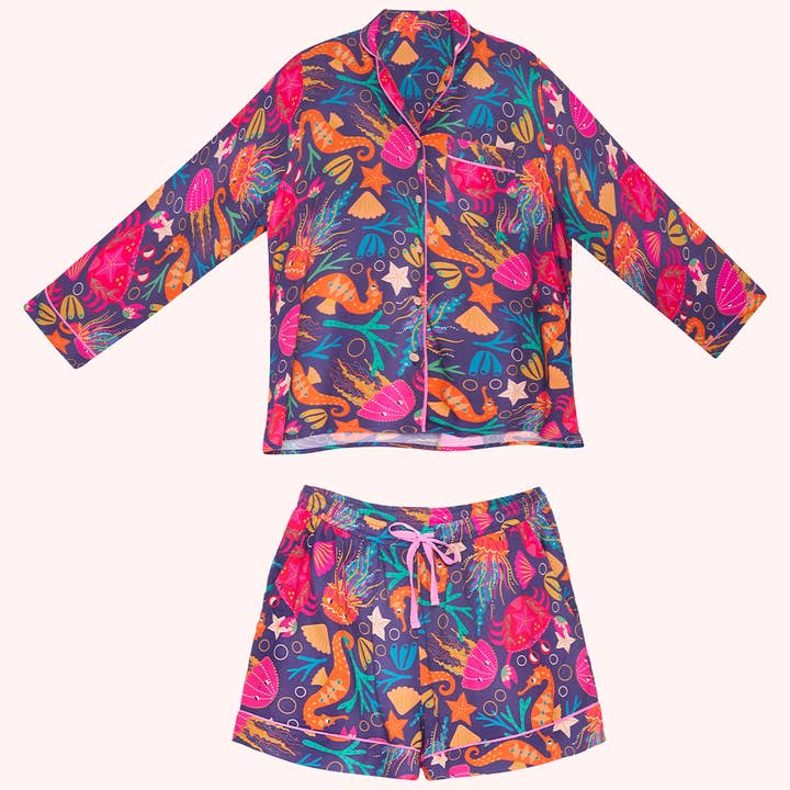 Blue SUPERSOFT PYJAMAS - Seashore Friends - Large for wholesale on Faire2