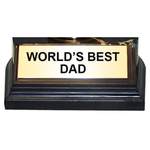 AAHS Enterprises - Wholesale Decorative Figurine - Trophy - World's Best Dad - Gold - (7 inches)