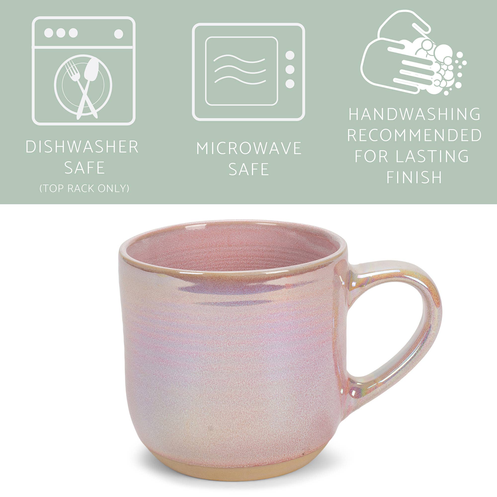 EAST AVENUE - Vente Tasse à café - Mug irisé brillant rose 500 ml vendu à l'unité3