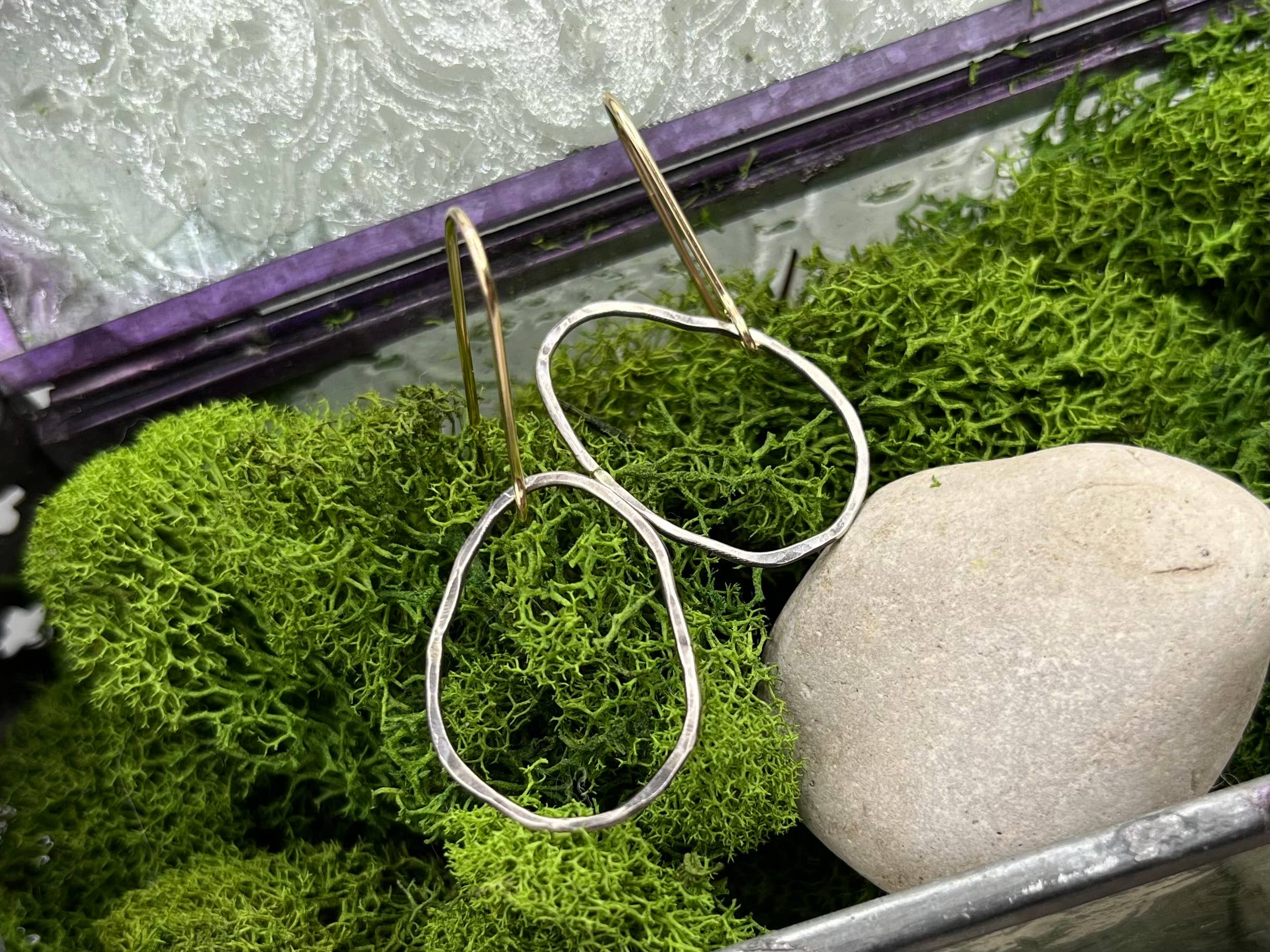 Rachel Renee Jewelry - Wholesale Dangle Earrings - CHERYL Mixed Metal Freeform Pebble Dangles3