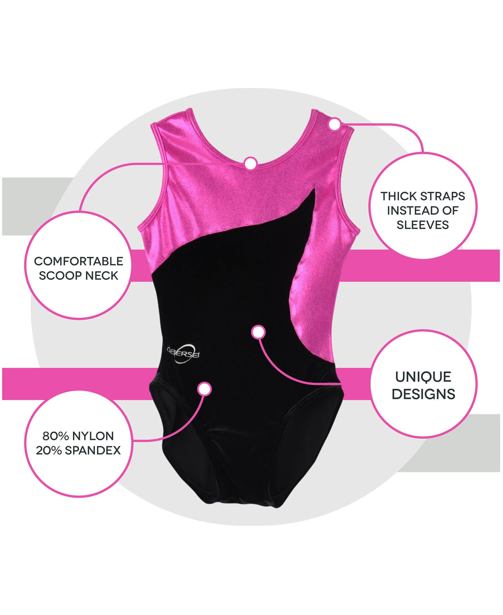 Obersee - Wholesale Leotard - Kids - Girl's Gymnastics Leotard - Pink Flow4
