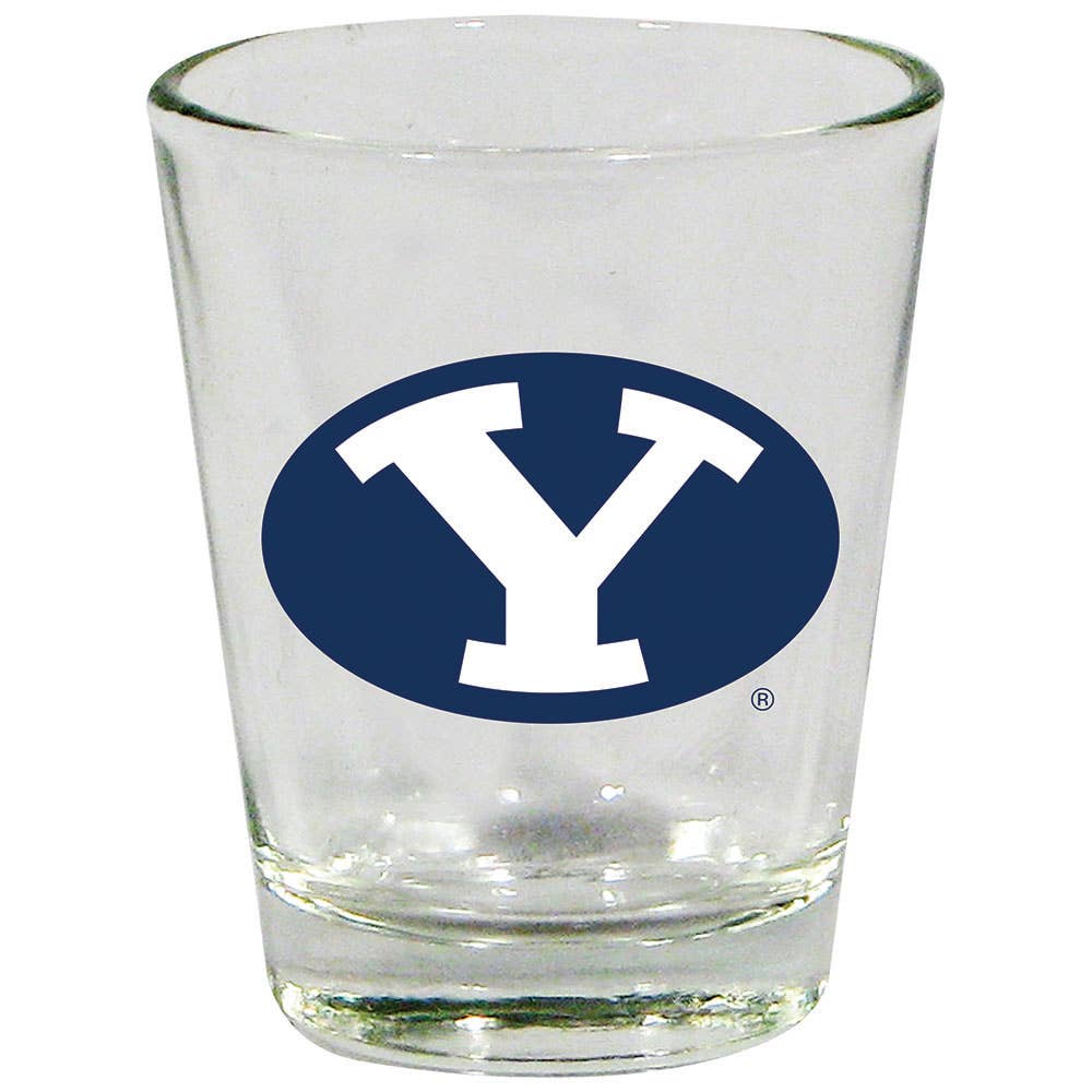 The Memory Company - Wholesale Shot Glass - 2oz Clear Collector Glass, BYU Cougars0
