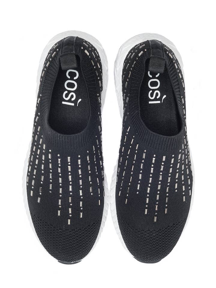 Women Blk With Stones Lightweight Breathable Casual Shoes for wholesale by Cosi Fashion