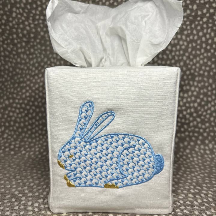 Bunny Tissue Box Cover for wholesale by Oh Happy Day Shoppe