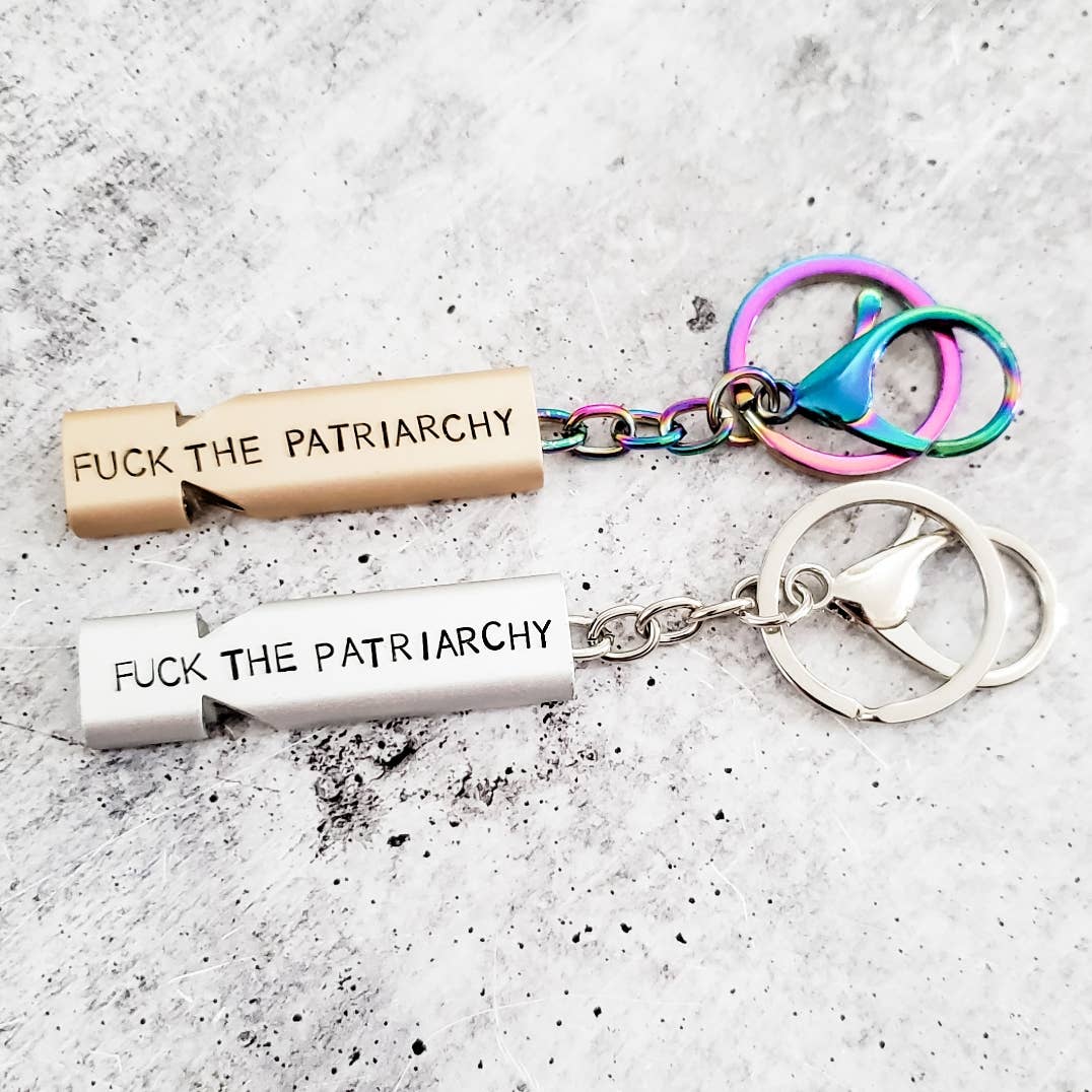 Salt and Sparkle - Wholesale Keychain - Women's - Fuck the Patriarchy Rape Whistle1
