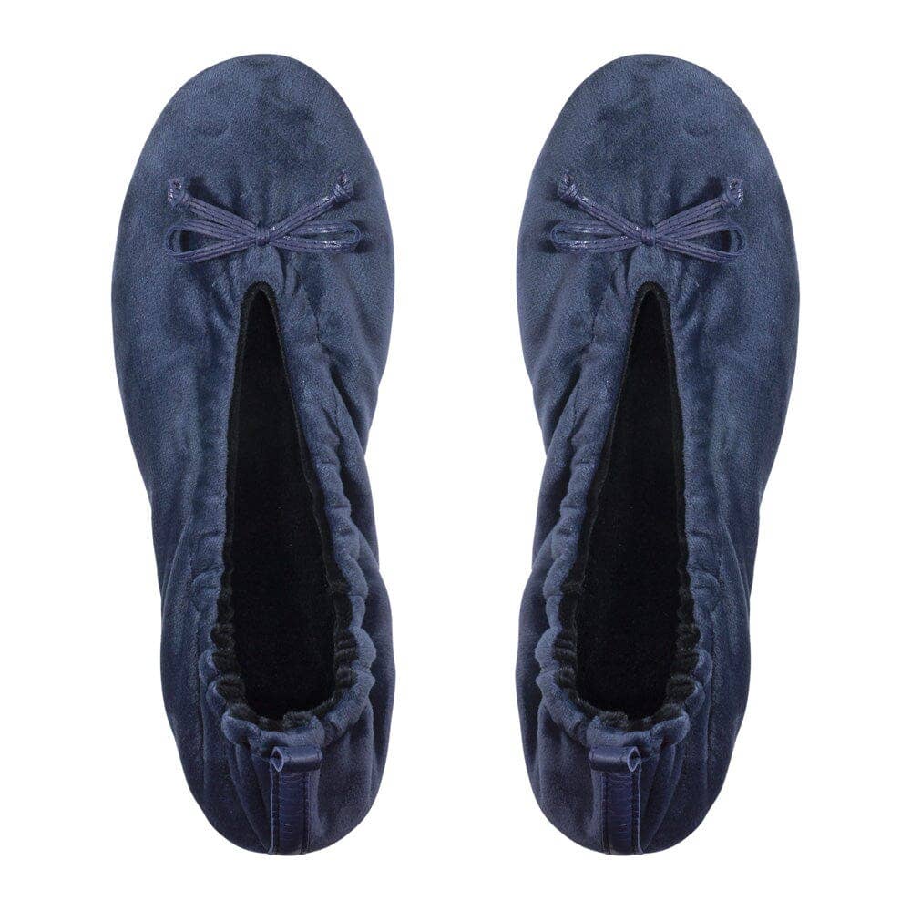 Glove Story - Wholesale Flats - Women's - Women's indoor ballerinas in velvet with small bow - CF01413
