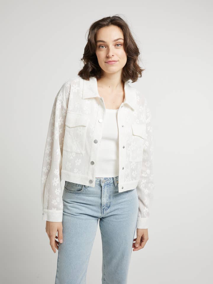 VENISE - Floral lace jacket for wholesale by Andy & Lucy