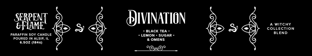 Serpent & Flame Candle Co. - Wholesale Jar/Filled Candle - Divination Candle, Black Tea Lemon Sugar1