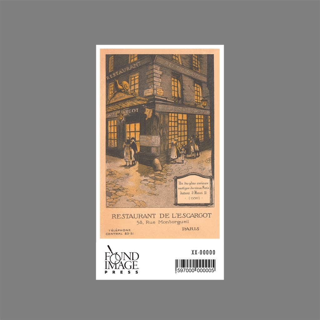 Found Image Press - Wholesale Sticker - Sticker PS-250 Restaurant de L'Escargot Ad1