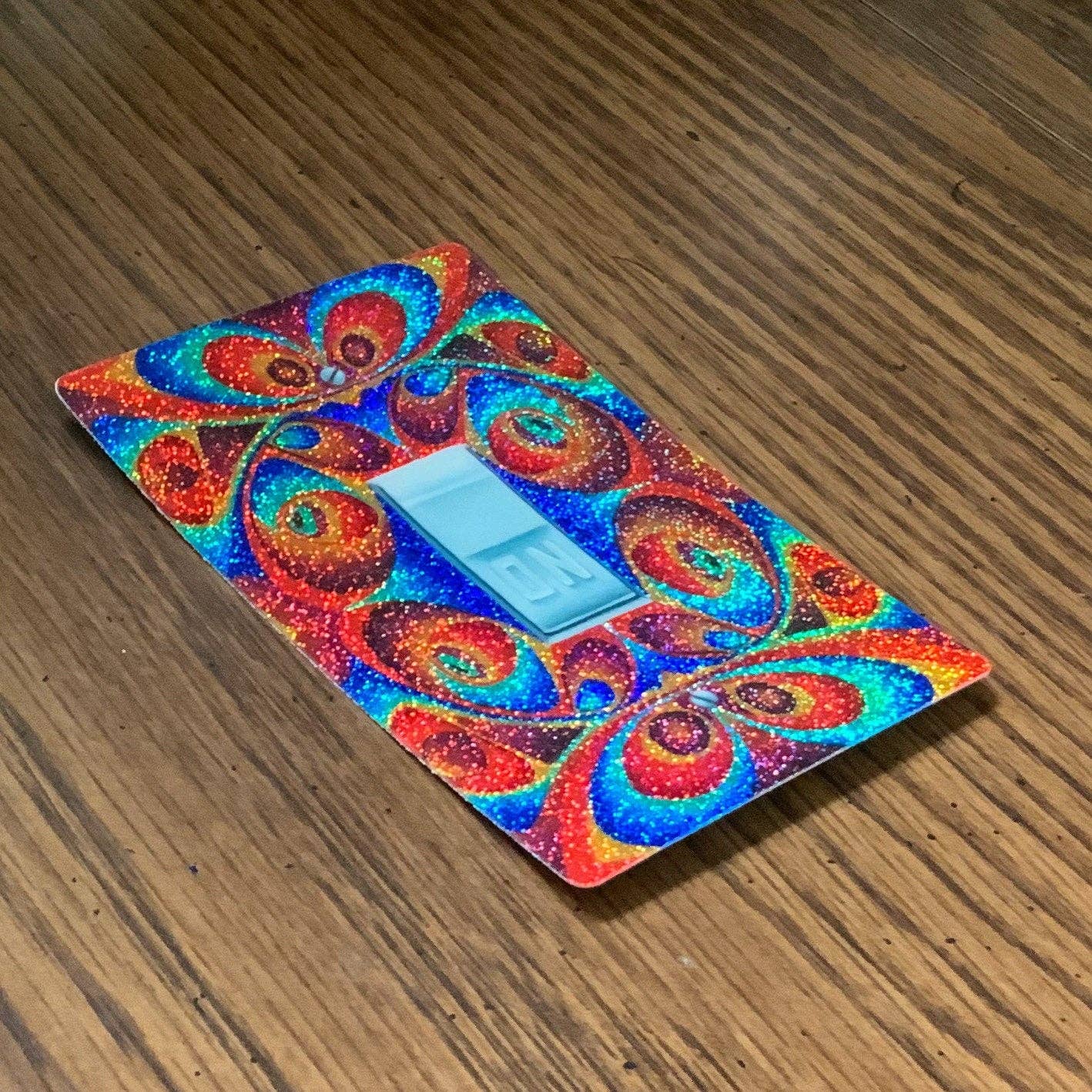 Psychedelic Lens - Vente Autocollant - Autocollant Psychedelic Sparkle On, ROUGE3