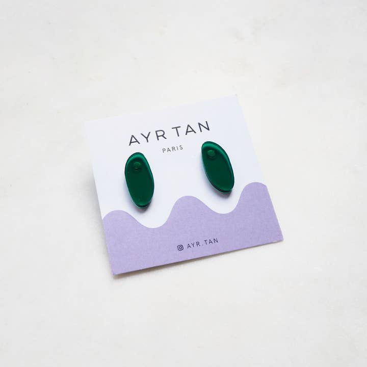 AYR TAN - Wholesale Stud/Post Earrings - Alas mini studs Blue2