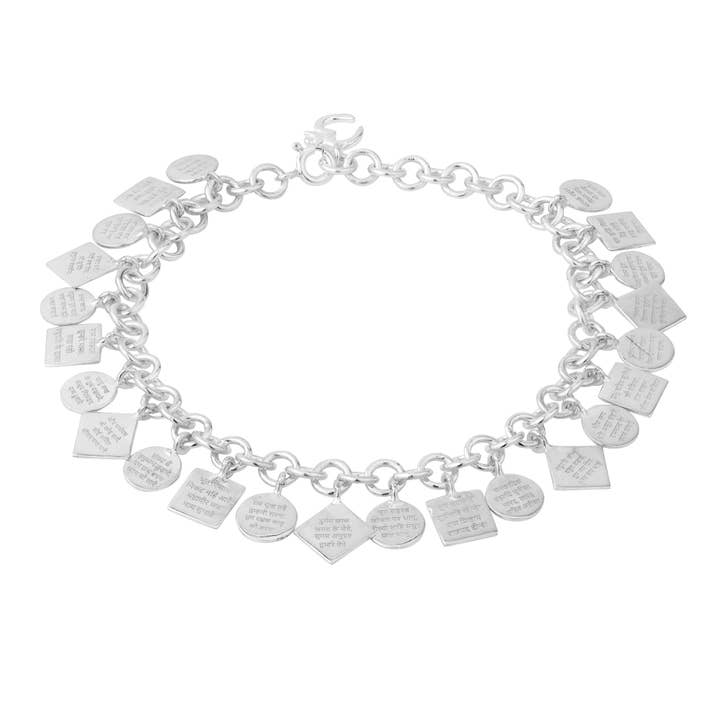 Bracelet Charms HANUMAN CHALISA en Argent Sterling pour la vente par Mantra4u